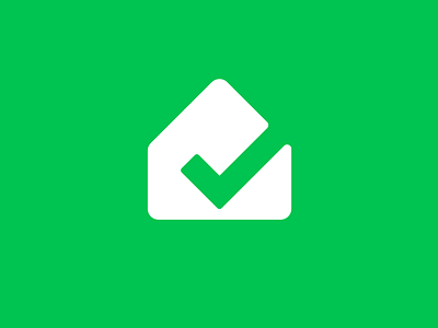 Permitable acid approve architechture branding check mark design green grid home house logo mark modern permit real estate sign simple tick vector
