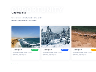 Corporate website carousel corporate homepage landing page modern timeline ui white