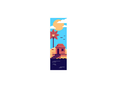 I – Island 36 days of type badge beach branding emblem flat design i icon island lettering logo minimalism ocean palm tree paradise sand sea tropical type typography