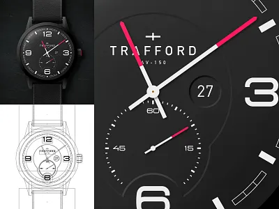 Aviator Watch aviation aviator black black and red dial watch watch design wrist watch