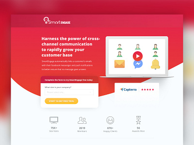 SmartEngage | Landing Page cro lander landingpage leadgen lp retial saas services tech web