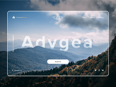 Travel Agency Concept accurate design clean concept creative design landing page landscape nature photo site ui ux