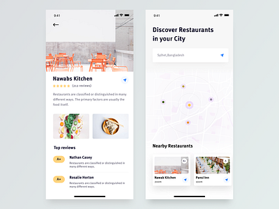 Restaurant Finder App android app clean design finder food food and drink food app food app ui ios app mobile app product restaurant restaurant app restaurant branding ui ux