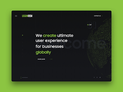 Legendesk agency clean design illustration karachi landing modern muzli pakistan typography ui user interface vector web web design