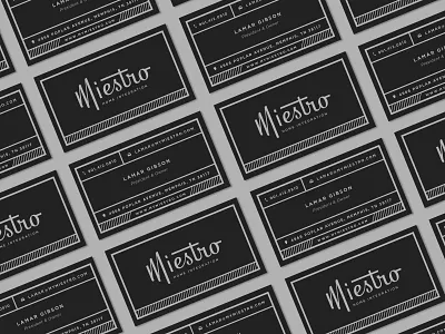 Miestro Businesscards brand business card logo memphis music sound sound wave stationery