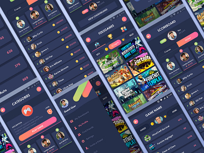 Game App UI (Sneak Peek) app app ui branding dashboard design flat game app game asset gameui icon illustration logo minimal sketch typography ui ux vector web application web ui