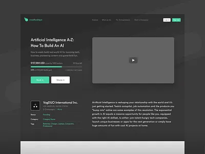 Project Page Crowdfunding.Ai crowdfunding funds project