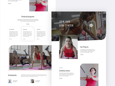 Gym - Landing page body builder website body fitness website clean exercise fitness website gym center gym landing page gym website minimal trendy design 2019 yoga case study yoga studio landing page