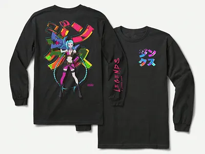 Jinx : Tour Merch 3d animated animation anime apparel brand branding campaign design design game illustration jinx leagueoflegends logo merchandise typography vector