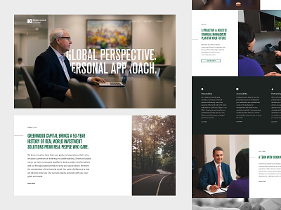 Greenwood Capital Website clean design home homepage landing page minimal typography ui ux web web design
