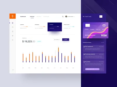 Gbank Dashboard animation branding clean dashboard design designer desktop dribbble icon illustration interface ios landing logo minimalist mobile page smooth website white