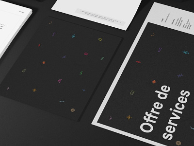 Branding materials - Carbure Digital Workshop agency agency branding black white branding modular stationary