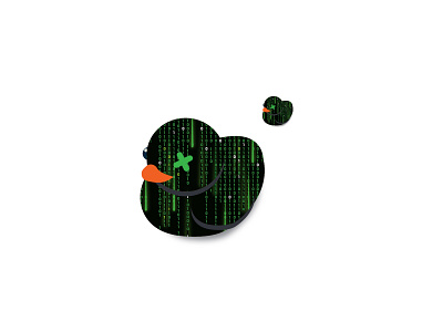 Hacked Duck 2d 3d branding character cute danger dark data design duck game hack icon illustration information isometric matrix tech ui vector