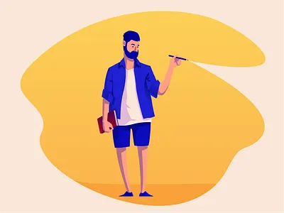 Autoportret bold bold colors bright characters clean gradient illustration illustrator saturated vector vectors