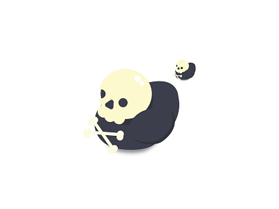 Doomed Duck 2d 3d app branding character design duck game hack halloween icon illustration isometric skeleton skull startup tech ui vector web