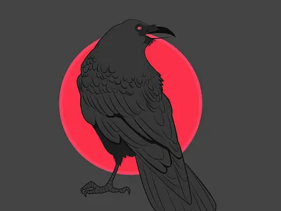 Raven art branding cartoon character character design concept art design drawing fashion flat vector illustration logo poster texture vector