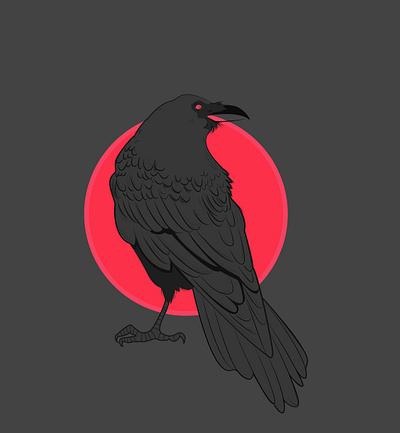 Raven art branding cartoon character character design concept art design drawing fashion flat vector illustration logo poster texture vector