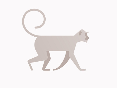 Monkey Monkey v2 animal brand branding design e icon identity illustration logo logotype minimal minimalist monkey tail type typography walking walking monkey