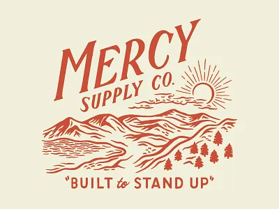 Mercy Supply Co. Tee apparel branding design drawing graphic design hand drawn hand lettering handmade illustration lettering mercy supply traditional type vintage