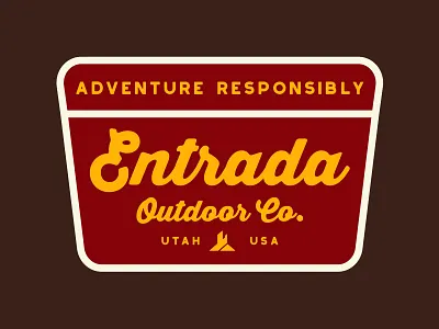 Entrada Wilderness adventure badge branding desert design icon logo national park outdoor badge outdoors patch retro southern utah sticker typography utah vintage wilderness