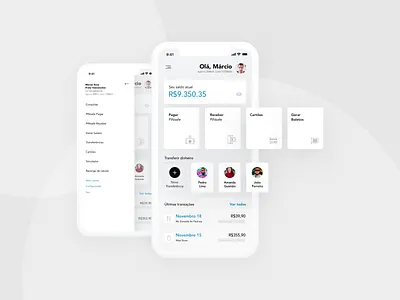 App bank - Home app design financial fintech mobile money payment product startup ui ux