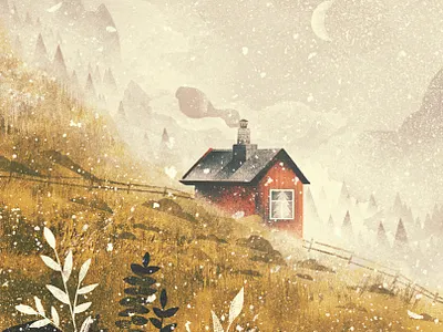 2018 Digital Sketches chair childrens book design fish house house design house illustration illustration mouse pig piggy screenprint texture vintage