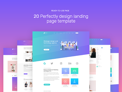 Digital Agency agency agency template bes template best shot color concept creative design digital agency dribbble best shot gradient landing page website design