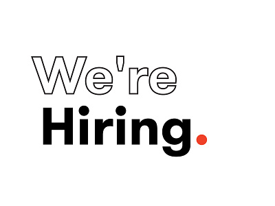 Come Work For Us! agency brand design branding charlotte design developer digital digitalagency hiring jobs now hiring nowhiring responsive we are hiring web design webdeveloper website