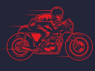 Vectorstock 21771905 badge bike bike logo cafe cafe racer design fast gang illustration logo motobike motorcycle motorcyclist racer racing retro speed vector vectorstock vintage