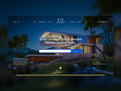 Creegan Property Group broker california design godaddy hero herosection home landingpage luxury onepage poland prestige realestate theme ui usa ux website wordpress