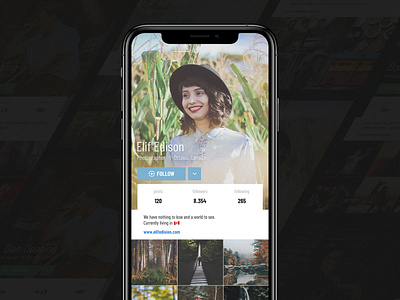 Daily UI: #006 User Profile app creatives daily 100 daily ui daily ui 006 dailyui design instagram mobile ui user profile ux