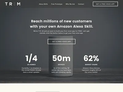 Alexa Skill Landing Page agency alexa alexa skill amazon echo landing page marketing site ui website