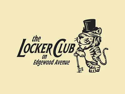 Lockerclub Dribbble 1 atlanta bar bar branding branding cocktails illustration tiger
