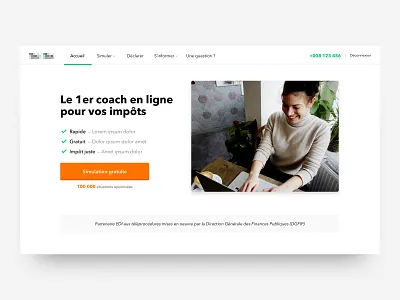 Homepage concept - Fintech clean fintech hero homepage landing ui webdesign white