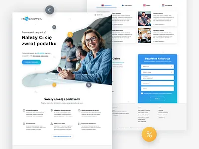 💸 Rajpodatkowy – landing page finance landing page landing page design lp money percent poland polish tax return taxes uidesign uiux web webdesign website