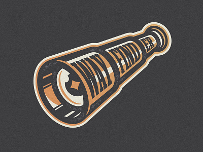 Wayfinder Logo Exploration brand explore eye find gaze glass illustration integrated lense logo scope space spy telescope type wayfinder
