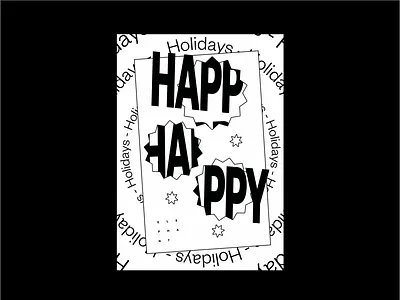 Christmas card design 18/19 black white card christmas happy holidays minimal wortart