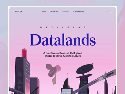 Dataland landing concept animation art concept design illustration motion graphics typography ui