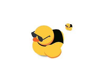 Coolio Duck 2d 3d app branding character cool design duck graphic design icon illustration isometric rubber shade startup sunglasses tech ui vector web