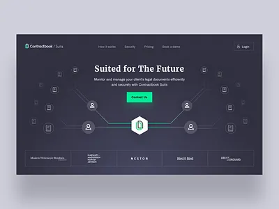 Contractbook Suits contractbook home page landing page layout ui web website www