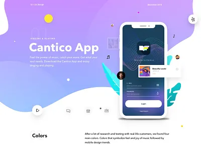 Behance Cantico IOS App ios mobile app mobile app design music app music player app music player ui ui ui ux design uiux userinterfacedesign ux ux designer web