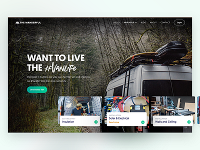 Landing page - Wanderful b2c branding clean design homepage interface landing page typogaphy ui user experience ux web web design website