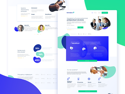 Talent Place - redesign blue fluid design gradient green hr services process services space
