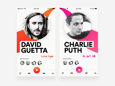 Music Iphone app iphone mobile orange ui ux