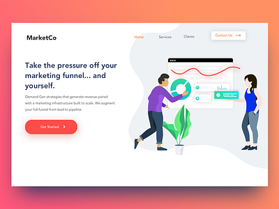 Marketing Agency Hero Illustration