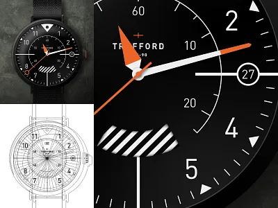 Altimeter watch altimeter aviation black orange watch watch design watch face