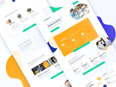 Talent Place - Orange Version clean design fluid landing page orange space white