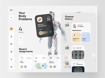 Dr+ - EHR Patient Overview app care clinic design doctor ehr emr ems health hospital lis medecine medical medicine phr web website