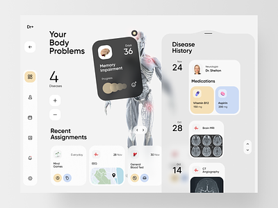 Dr+ - EHR Patient Overview app care clinic design doctor ehr emr ems health hospital lis medecine medical medicine phr web website