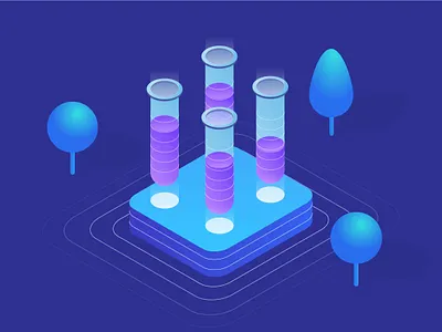 Isometric Lab illustration isometric isometric illustration lab test tube trend tube vivid